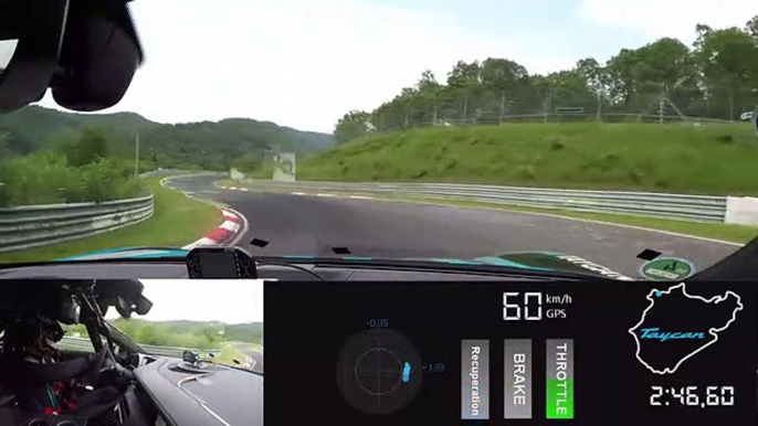 Porsche Taycan Class Record for Electric Cars at Nürburgring-Nordschleife (Onboard video)