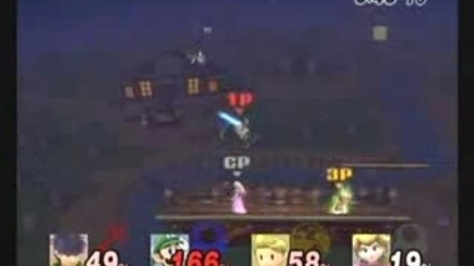 Super Smash Bros. Brawl - Ike VS Luigi VS Lucas VS Peach