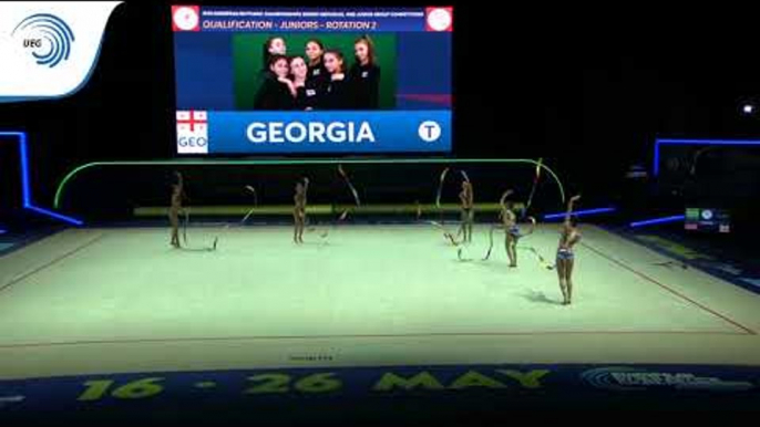 Georgia - 2019 Rhythmic Gymnastics Europeans, junior groups 5 ribbons qualification