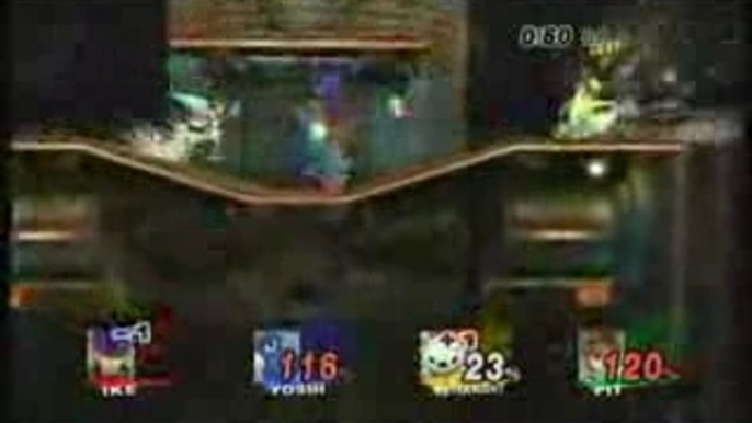 Super Smash Bros. Brawl - Ike VS Yoshi VS MetaKnight VS Pit