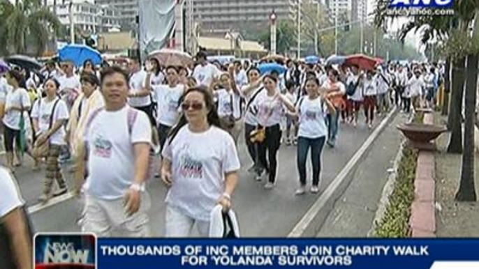 INC members join charity walk for Yolanda survivors