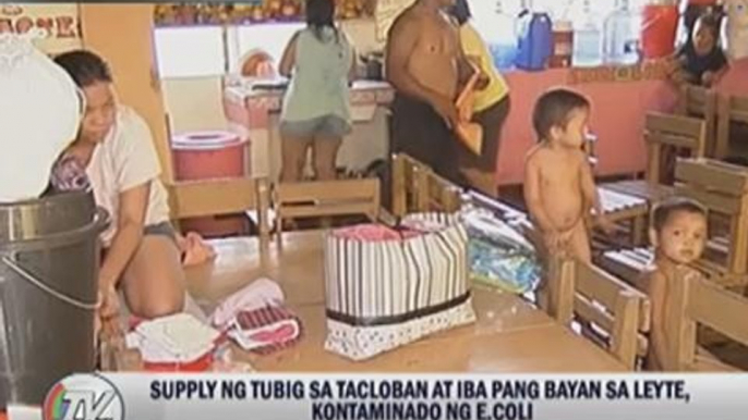 Tacloban water contaminated with E.coli bacteria