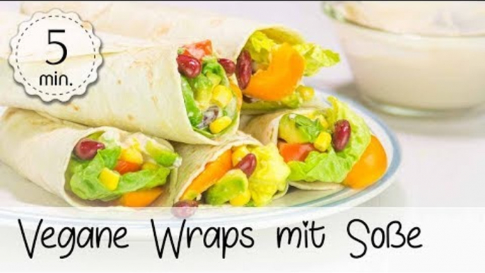 Vegane Wraps selber machen - Wraps Vegan selber machen mit geiler Knoblauchsoße | Vegane Rezepte