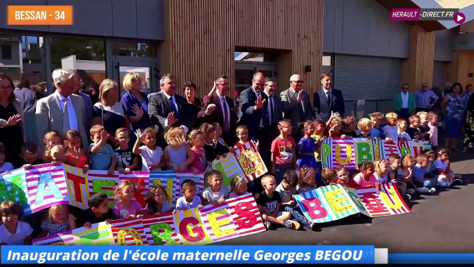 Inauguration de l'école Maternelle Georges Bégou à Bessan