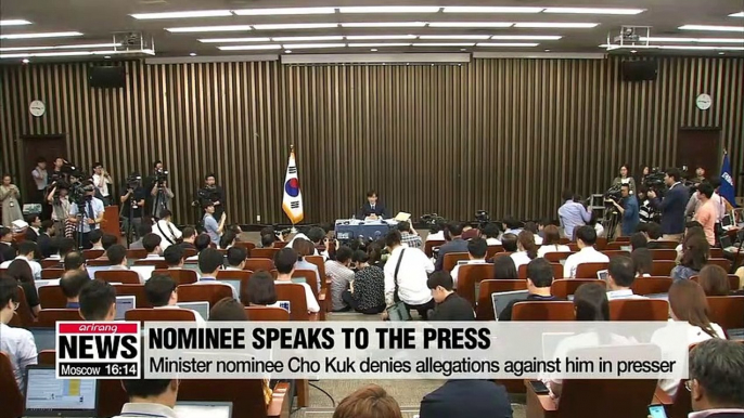 Rival parties agree to hold confirmation hearing for justice minister nominee Cho Kuk on Friday