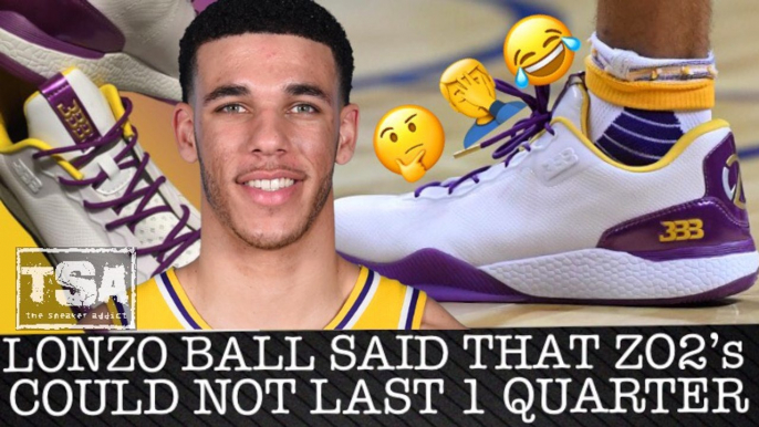 Lonzo Ball Interview - ZO2 Big Baller Brand Shoe Kept Ripping After 1 Quarter Playing In