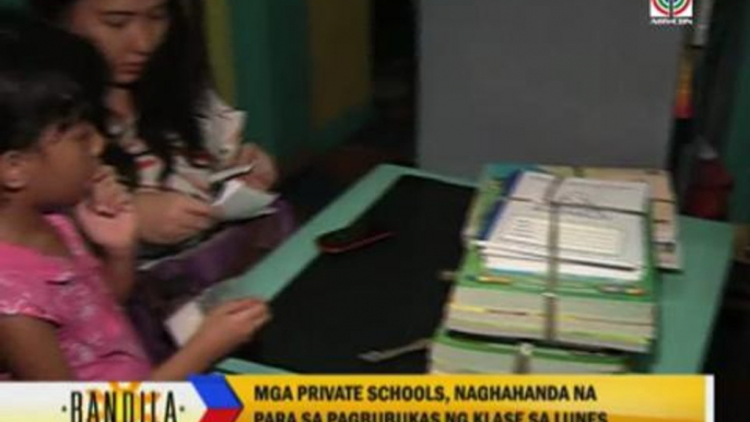 Private schools prepare for opening of classes