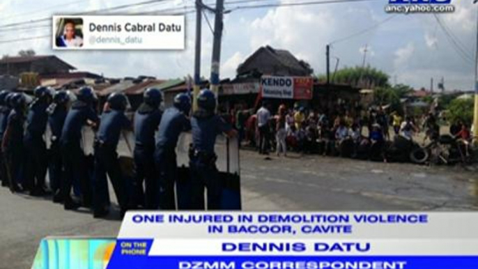 Tensions erupt at Cavite demolition