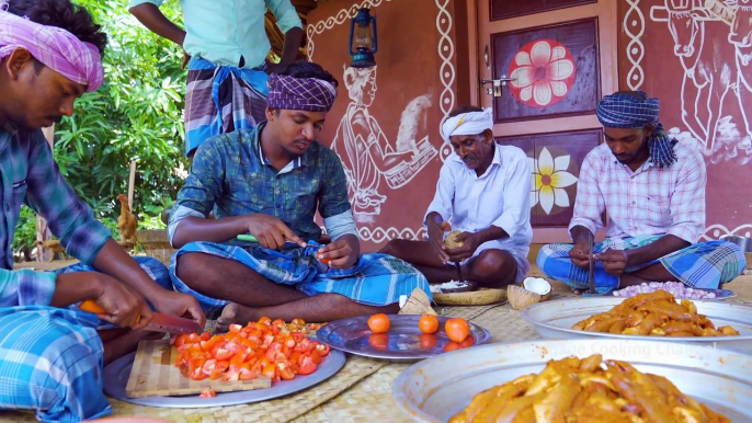 FISH FRY - 40KG Red Snapper Fish Recipe - Fish Gravy Cooking in Village - Traditional Cooking