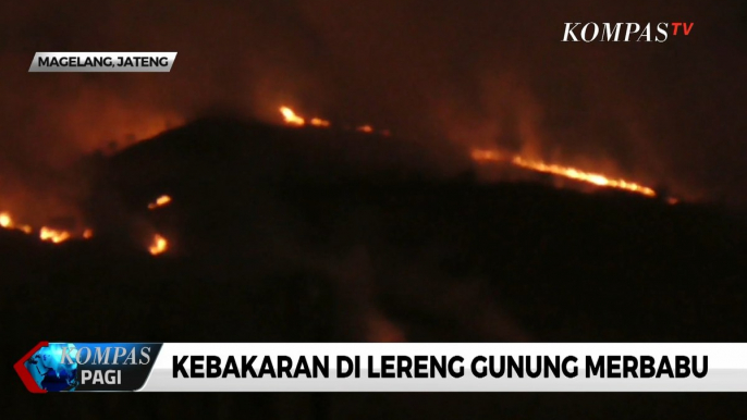 Kebakaran di Lereng Gunung Merbabu