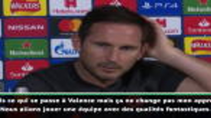 Groupe H - Malgré les soucis de Valence, Lampard compte bien se méfier