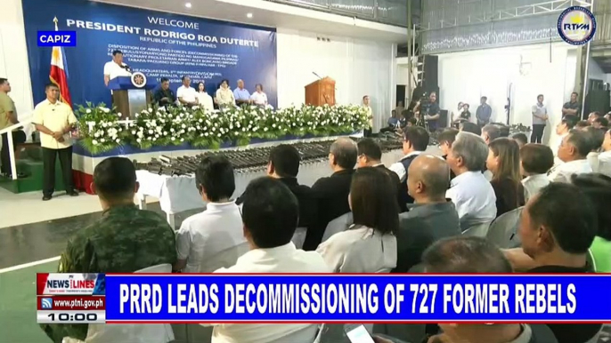 PRRD leads decommissioning of 727 former rebels