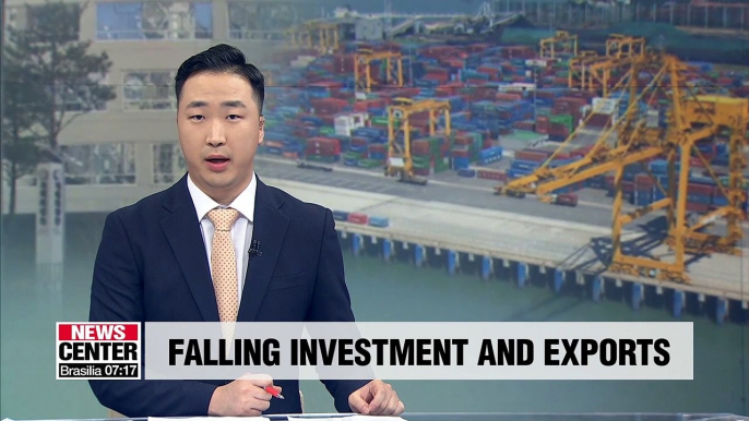 S. Korea's finance ministry says local economy remains "sluggish" on lackluster exports and investment