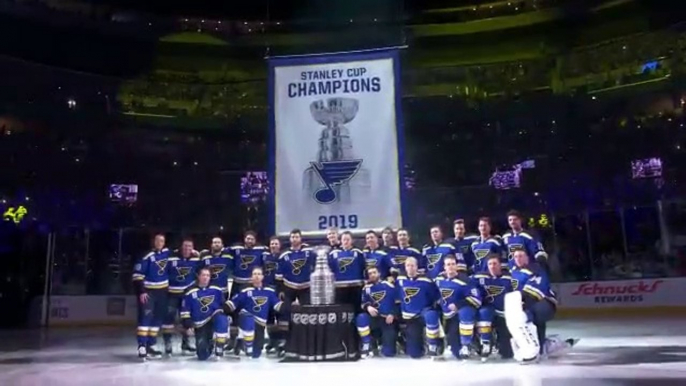 NHL - St Louis Blues raise 2019 Stanley Cup Championship banner