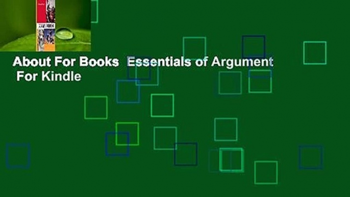 About For Books  Essentials of Argument  For Kindle