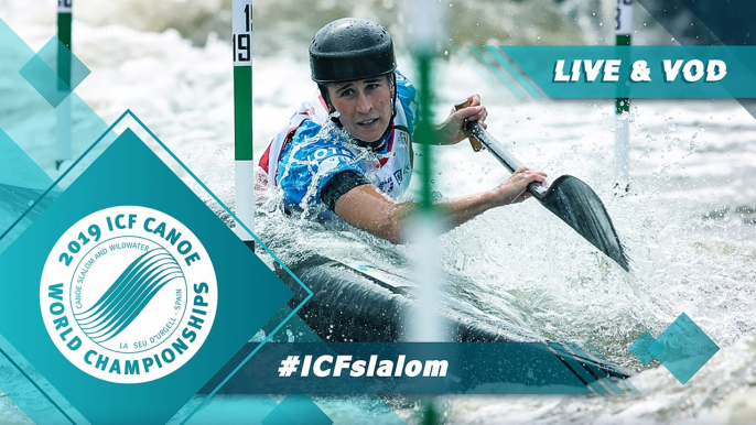 2019 ICF Canoe Slalom World Championships La Seu d'Urgell Spain / Slalom Heats Run 2 – C1m, K1w Pt1