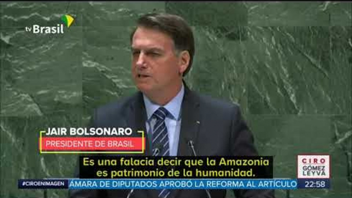 Jair Bolsonaro insulta a prensa y niega incendios en Amazonia | Noticias con Ciro Gómez Leyva