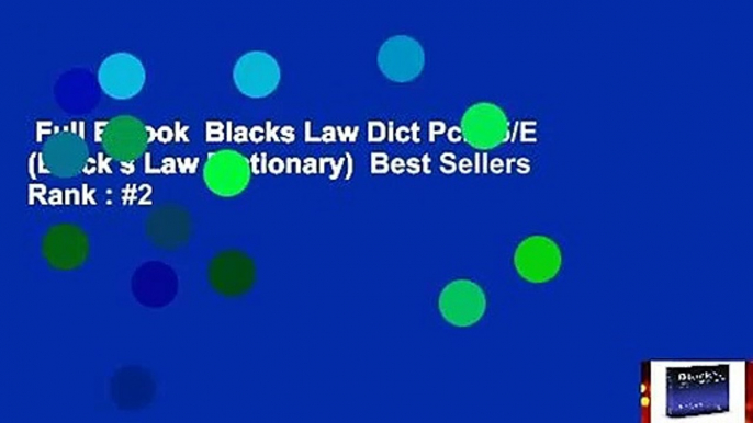 Full E-book  Blacks Law Dict Pckt 5/E (Black s Law Dictionary)  Best Sellers Rank : #2