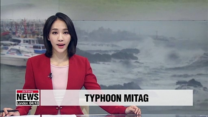 Typhoon Mitag to hit S. Korea later this week