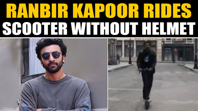 Ranbir Kapoor rides electric scooter, video goes viral