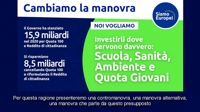 Calenda - La manovra del Governo non risolve nessun problema strutturale del Paese (17.10.19)