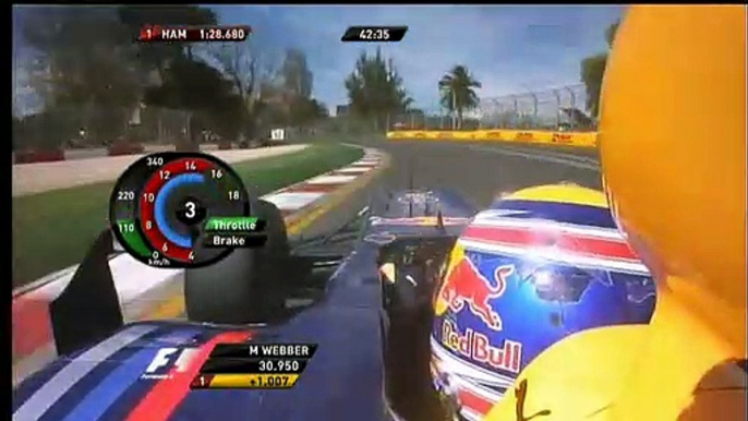 F1, Australia 2010 (FP1) Mark Webber OnBoard