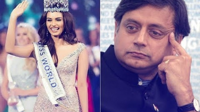 Manushi Chhillar REACTS To Shashi Tharoor’s Tweet; Politician APLOGISES | SpotboyE