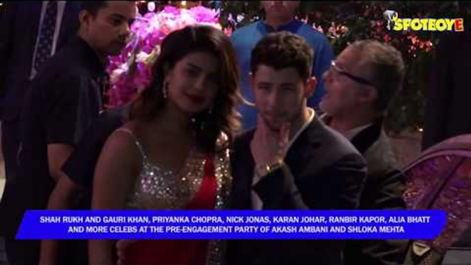 Ranbir Kapoor, Alia Bhatt, Priyanka Chopra with Nick Jonas, Shahrukh & Gauri at Akash Ambani Bash