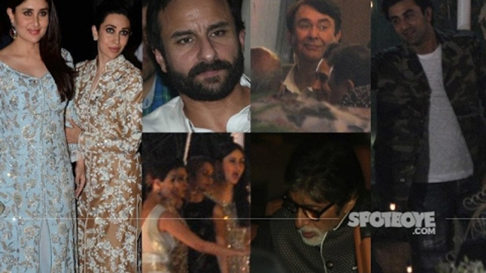 Kareena & Karisma Kapoor alongwith Ranbir Kapoor celebrate Randhir Kapoor's 70th birthday | SpotboyE