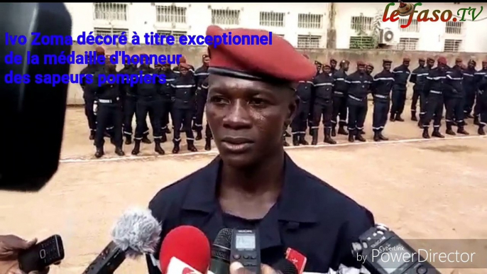 Brigade nationale des sapeurs pompiers   Ivo Zama porte la médaille d'honneur des sapeurs-pompiers avec étoile d'or