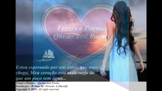 Estou esperando por um amor que nunca chega, meu coração está mais vazio... [Frases e Poemas]