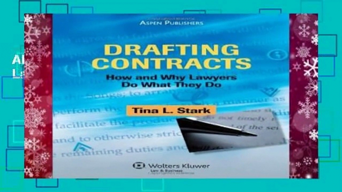 About For Books  Drafting Contracts: Why Lawyers Do What They Do Complete