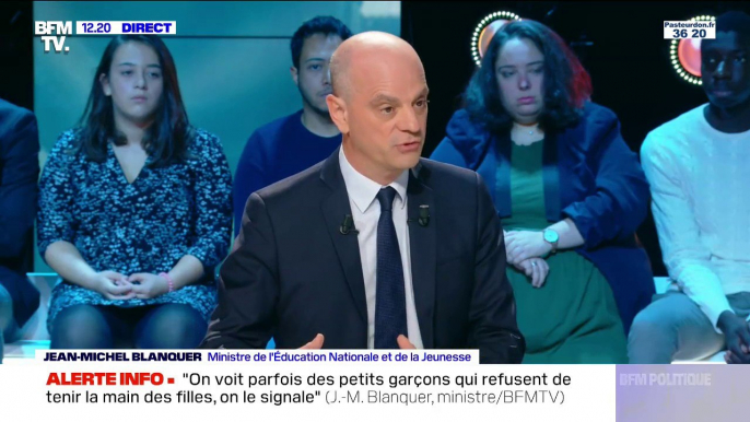 Jean-Michel Blanquer sur le voile: "Les enfants doivent être épargnés par ces débats d'adultes"