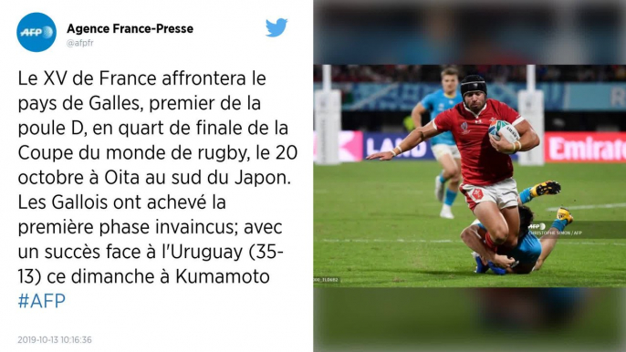 Coupe du monde de rugby. Le XV de France affrontera le Pays de Galles en quarts de finale