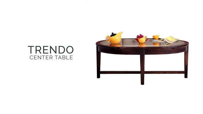 Coffee Table Design -- Trendo Coffee Table With Glass Online @ Wooden Street