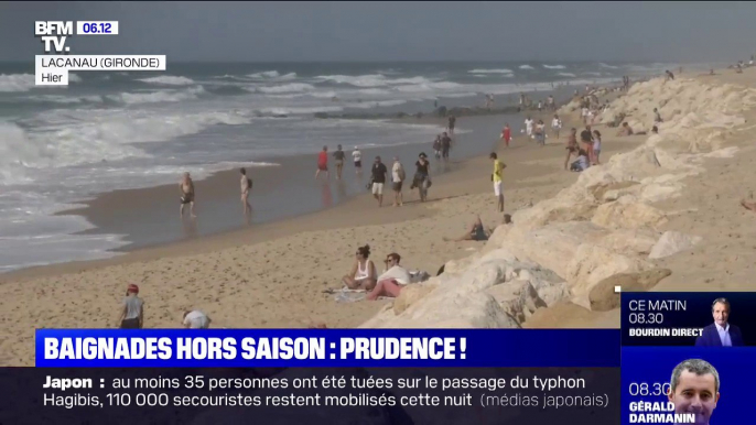 Alors que les plages ne sont plus surveillées, attention aux noyades lors des baignades hors-saison