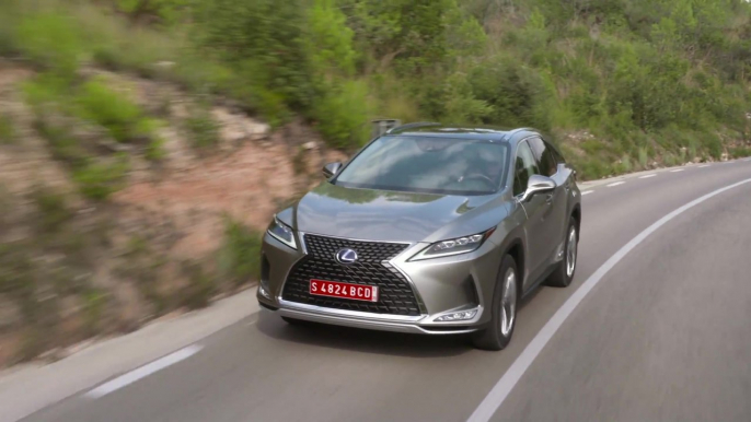 Lexus RX450h in Luxury Silver Driving Video