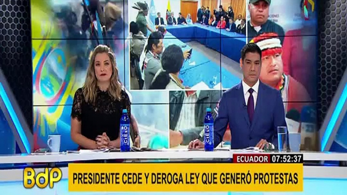 Ecuador: Moreno deroga los ajustes económicos y los indígenas levantan protesta