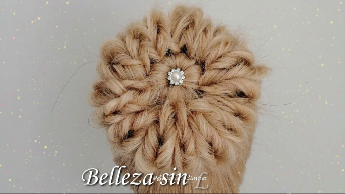 Hazlo en Casa en 5 Minutos Moño de Boda  Wedding Bun  Beautiful Bun Hairstyle