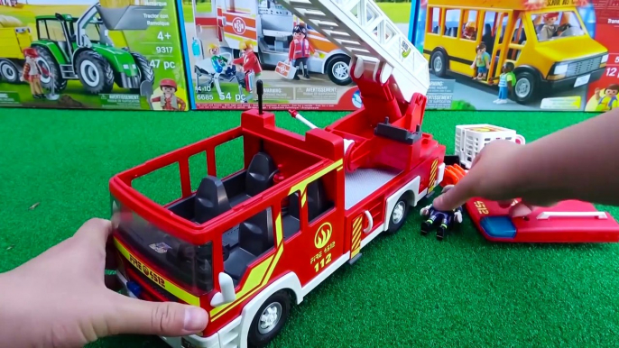 Fire Truck, Construction Vehicle, Police Cars, Ambulance Toys Unboxing for Kids