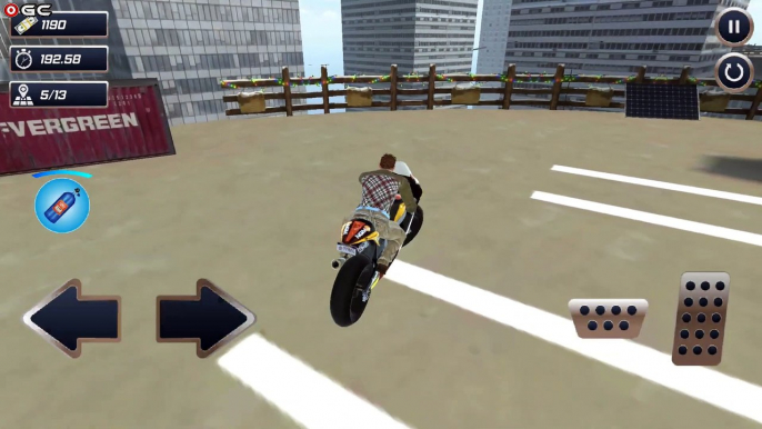 Stunt Bike Roof Driving - Mid Air Ramp City - Stunts Motor games - Android GamePlay FHD