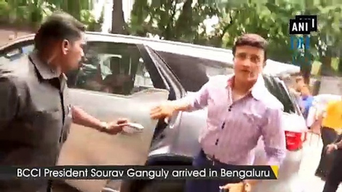 Sourav Ganguly arrives in Bengaluru to meet Rahul Dravid