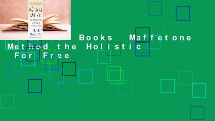 About For Books  Maffetone Method the Holistic  For Free