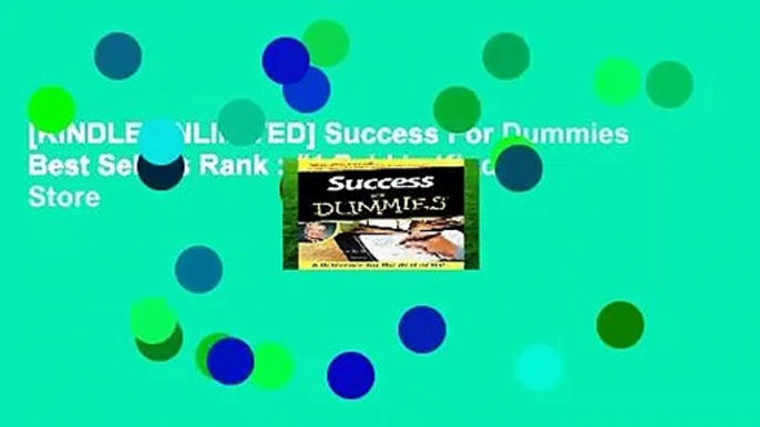 [KINDLE UNLIMITED] Success For Dummies Best Sellers Rank : #1 Paid in Kindle Store