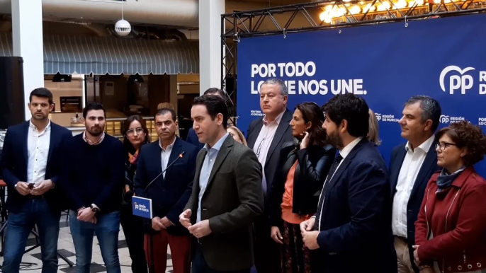 Teodoro García Egea, "esperanzado" con las expectativas, llama a votar al PP