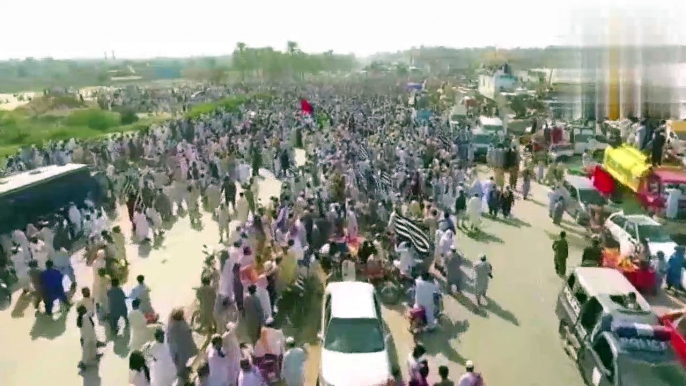 _EXCLUSIVE _ Maulana Fazal Ur Rehman Azadi March Drone footage