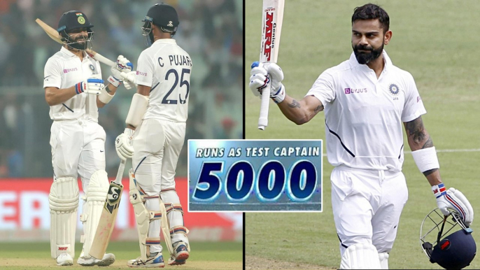 India Vs Bangladesh,Day-Night Test : Virat Kohli Becomes Fastest Captain To Score 5000 Test Runs