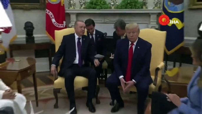 - Erdoğan-Trump görüşmesi başladı- Cumhurbaşkanı Recep Tayyip Erdoğan:- 'Basın toplantısında etraflıca her şeyi anlatacağız'- ABD Başkanı Donald Trump:- “Cumhurbaşkanını gerçekleştirdikleri çabadan dolayı tebrik ediyorum. Sı...