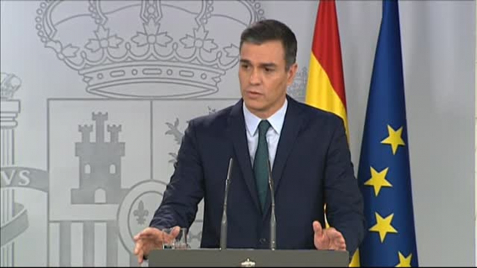 Sánchez: "PSOE y Podemos somos las dos únicas fuerzas que aspiramos a superar esta crisis con el diálogo"