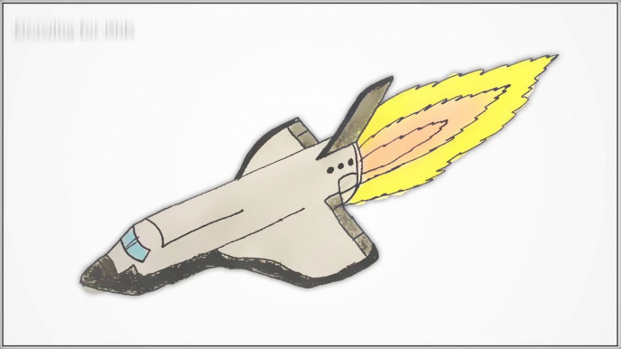 How_to_draw_Space_shuttle_rocket_plane_for_kids_by smart drawing